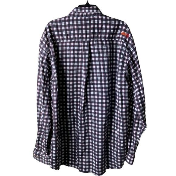 Ariat Work Flame Resistant Plaid Button Down Shirt Mens XXL Tall Long Sleeve Top - Picture 4 of 12